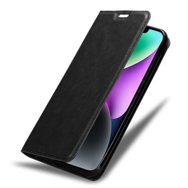 iPhone 14 PLUS Suojakuori Lompakkokotelo (Musta)