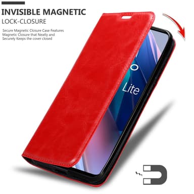 Oppo FIND X3 LITE Suojakuori Lompakkokotelo (Punainen)