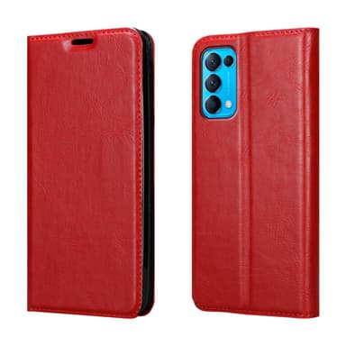 Oppo FIND X3 LITE Suojakuori Lompakkokotelo (Punainen)