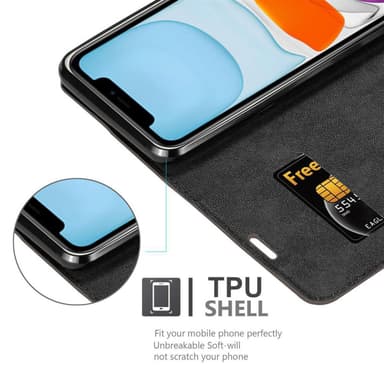 iPhone 12 MINI Suojakuori Lompakkokotelo (Ruskea)