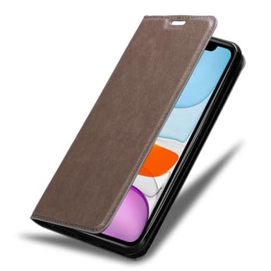 iPhone 12 MINI Suojakuori Lompakkokotelo (Ruskea)