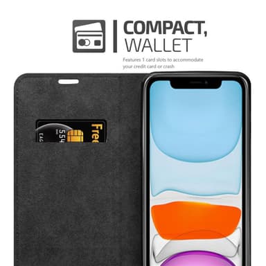 iPhone 12 MINI Suojakuori Lompakkokotelo (Ruskea)