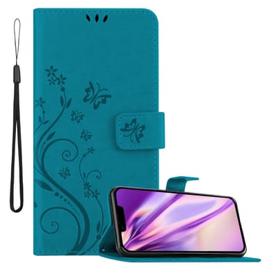 iPhone 14 PLUS Suojakuori Lompakkokotelo (Sininen)