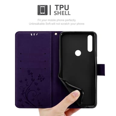 Alcatel 1S 2020 Suojakuori Lompakkokotelo (Violetti)