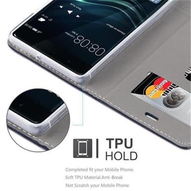 Huawei P9 Suojakuori Lompakkokotelo (Sininen)