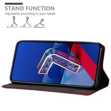 Asus ZenFone 7 PRO Suojakuori Lompakkokotelo (Punainen)