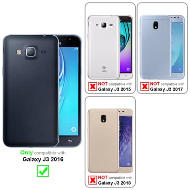 Samsung Galaxy J3 2016 Suojakuori Kotelo (Musta)