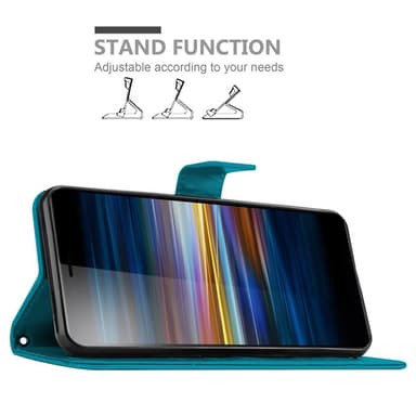 Sony Xperia L3 Suojakuori Lompakkokotelo (Sininen)