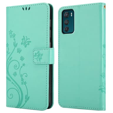 Motorola MOTO G42 Suojakuori Lompakkokotelo (Turkoosi)