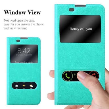 Lompakkokotelo LG K8 2016 Case (Turkoosi)