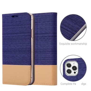 iPhone 13 PRO Suojakuori Lompakkokotelo (Sininen)