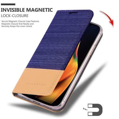 iPhone 13 PRO Suojakuori Lompakkokotelo (Sininen)