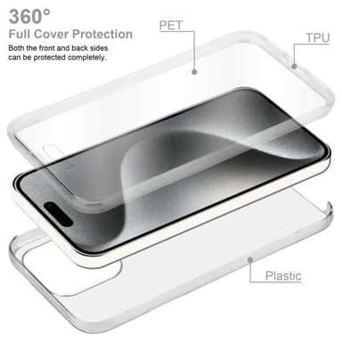 iPhone 15 PRO MAX Suojakuori Cover (Läpinäkyvä)
