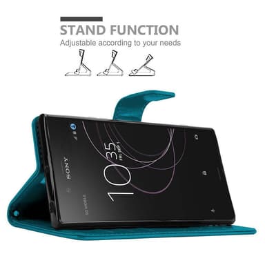 Sony Xperia XZ1 Suojakuori Lompakkokotelo (Sininen)