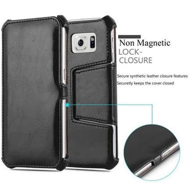 Samsung Galaxy S6 Suojakuori Lompakkokotelo (Musta)