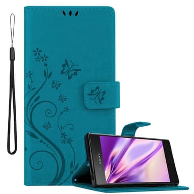 Sony Xperia XZ1 Suojakuori Lompakkokotelo (Sininen)