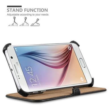 Samsung Galaxy S6 Suojakuori Lompakkokotelo (Musta)