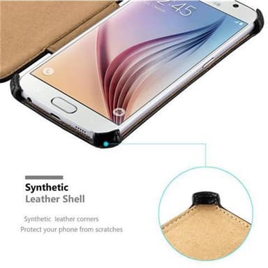 Samsung Galaxy S6 Suojakuori Lompakkokotelo (Musta)