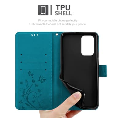 Oppo A94 5G Suojakuori Lompakkokotelo (Sininen)