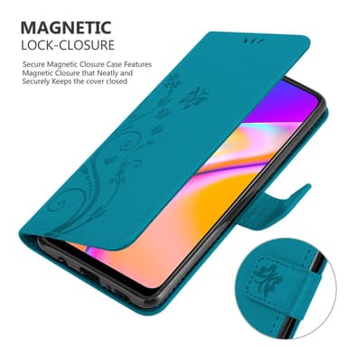 Oppo A94 5G Suojakuori Lompakkokotelo (Sininen)