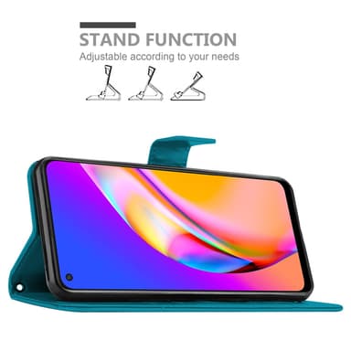 Oppo A94 5G Suojakuori Lompakkokotelo (Sininen)