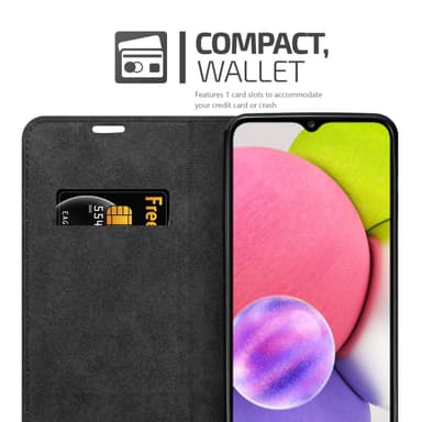 Samsung Galaxy A03s Suojakuori Lompakkokotelo (Musta)