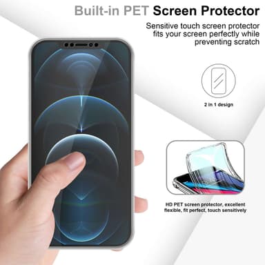 iPhone 12 / 12 PRO Suojakuori Cover (Läpinäkyvä)