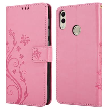 Honor 8C Suojakuori Lompakkokotelo (Vaaleanpunainen)