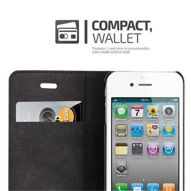 iPhone 4 / 4S Suojakuori Lompakkokotelo (Punainen)