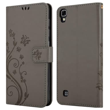 LG X POWER Suojakuori Lompakkokotelo (harmaa)