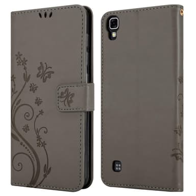 LG X POWER Suojakuori Lompakkokotelo (harmaa)