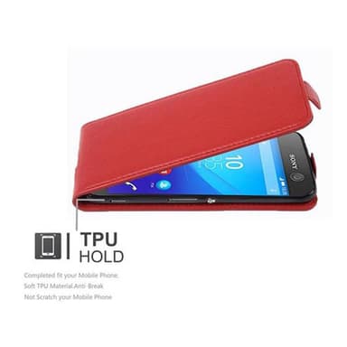 Sony Xperia M5 Suojakuori Lompakkokotelo (Punainen)