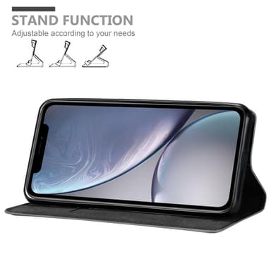 iPhone XR Suojakuori Lompakkokotelo (harmaa)