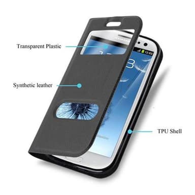 Lompakkokotelo Samsung Galaxy S3 / S3 NEO Case (Musta)