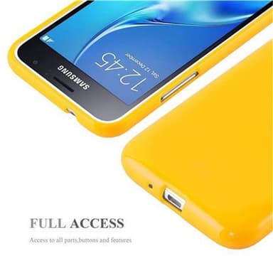 Samsung Galaxy J1 2015 Suojakuori Kotelo (Keltainen)