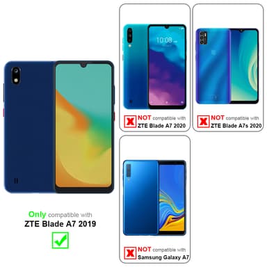 ZTE Blade A7 2019 Suojakuori Lompakkokotelo (Ruskea)