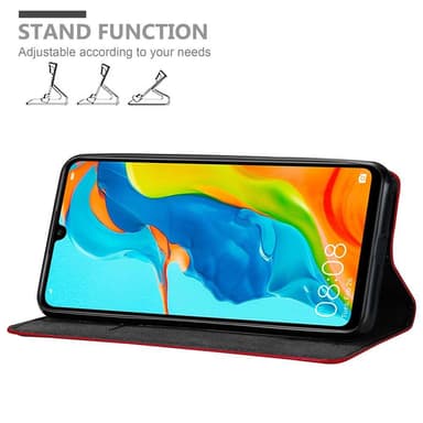 Huawei P30 LITE Suojakuori Lompakkokotelo (Punainen)