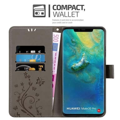 Huawei MATE 20 PRO Suojakuori Lompakkokotelo (harmaa)