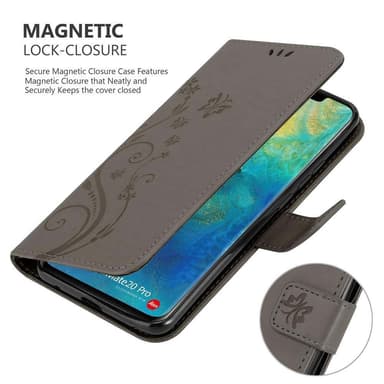 Huawei MATE 20 PRO Suojakuori Lompakkokotelo (harmaa)