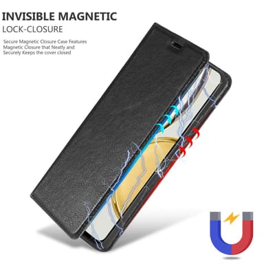 Honor MAGIC 4 LITE Suojakuori Lompakkokotelo (Musta)