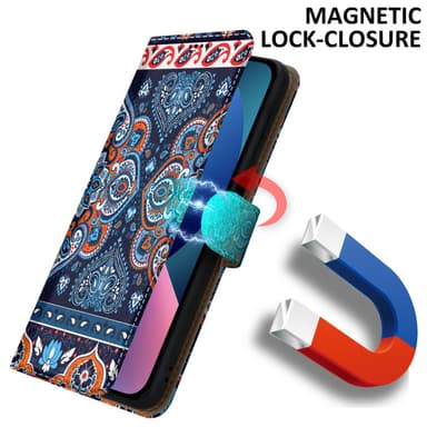 iPhone 14 PLUS Suojakuori Lompakkokotelo (Sininen)