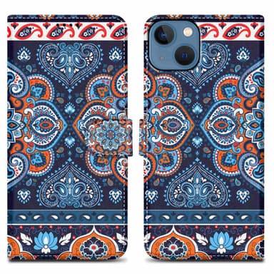 iPhone 14 PLUS Suojakuori Lompakkokotelo (Sininen)
