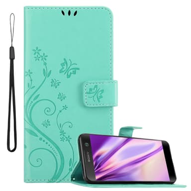 Sony Xperia XA2 Suojakuori Lompakkokotelo (Turkoosi)