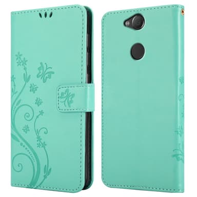 Sony Xperia XA2 Suojakuori Lompakkokotelo (Turkoosi)