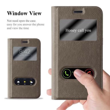 Lompakkokotelo Samsung Galaxy J1 2016 Case (Ruskea)