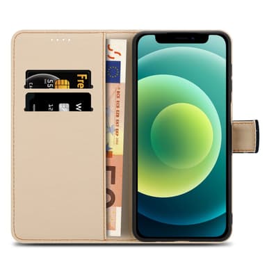 iPhone 12 MINI Suojakuori Lompakkokotelo (Musta)
