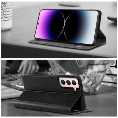 Lompakkokotelo Samsung Galaxy S21 5G Case (Musta)