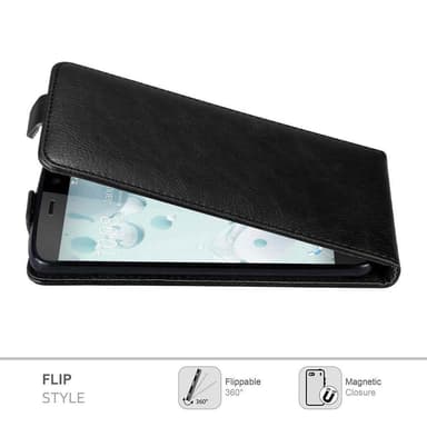 HTC U PLAY Suojakuori Lompakkokotelo (Musta)