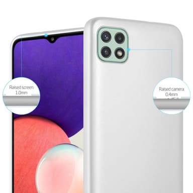 Samsung Galaxy A22 5G Suojakuori Kotelo (Hopea)