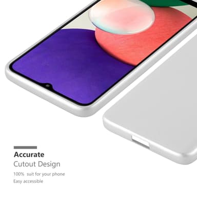 Samsung Galaxy A22 5G Suojakuori Kotelo (Hopea)